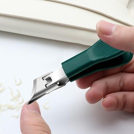 Slanted Nail Clippers,Curved Thick Ingrown Toenail Cutter for Seniors with Nail File - Curved Fingernail Cutting Trimming Tool for Home Care Travel Salon