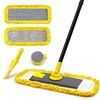 Dolanx Dust Mop with Microfiber & Chenille Pads, Dry Wet