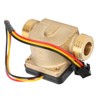 G1/2in Male Water Flow Sensor Counter Brass Hall Flowmeter DC