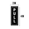 Push Pull Vertical Sign Vinyl Stickers 5 Pairs 4 x