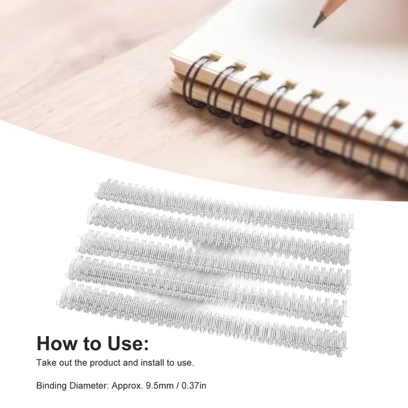 Pack of 100 Double Loop Wire Binding Combs, 60 Sheet