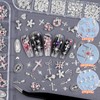 2 Boxes Silver Nail Art Charms, 3D Flower Butterfly Cross