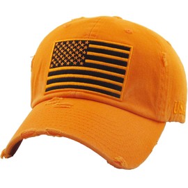 KBETHOS Tactical Operator Collection USA Fishing Mesh Ballcap Flag Patch America Outdoor Trucker Gorra de béisbol, Operador táctico naranja clásico, One Size