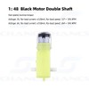 CHANCS DC Gear Motor 3-6V 1:48 1pcs Double Shaft for
