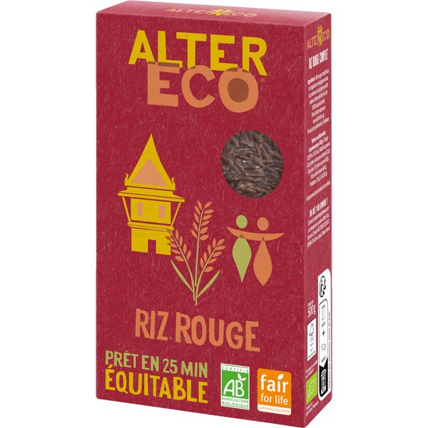 ALTER ECO - Organic Red Rice - Fair Rice from Thailand - Ready in 25 Minutes - 500g