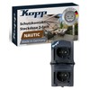 Kopp Nautic Double Protective Contact Socket with Hinged Lid and