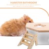 VANZACK Hamster Sand Bath Container with Ladder, Transparent Sand Bath