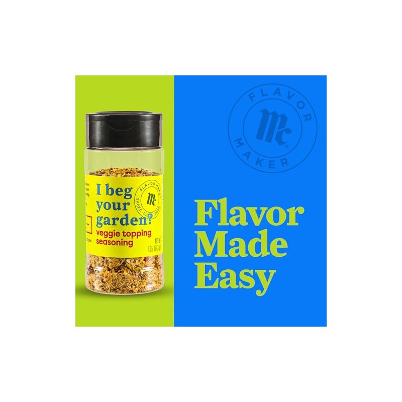 McCormick Veggie Topping Seasoning, Flavor Maker, 2.75 oz