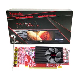 Xynsviu Radeon HD 6570 2G GPU Support 4 Monitor Mini-DisplayPort Outputs Video Card, Computer Low Profile Graphics Card (miniDP to VGA or DVI or HDMI) (miniDP to HDMI)