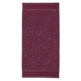 PIP STUDIO Jasmin Jaquard Bath Towel Dark Pink 70 x 140 cm (Pack of 1)