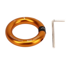 Detachable 12mm Opening Rappel Ring - Climbing Connector Belay for Rock Climbing, Arborist, Rescue & Connection Point | Downhill Equipment Rappel Gear (Gold)