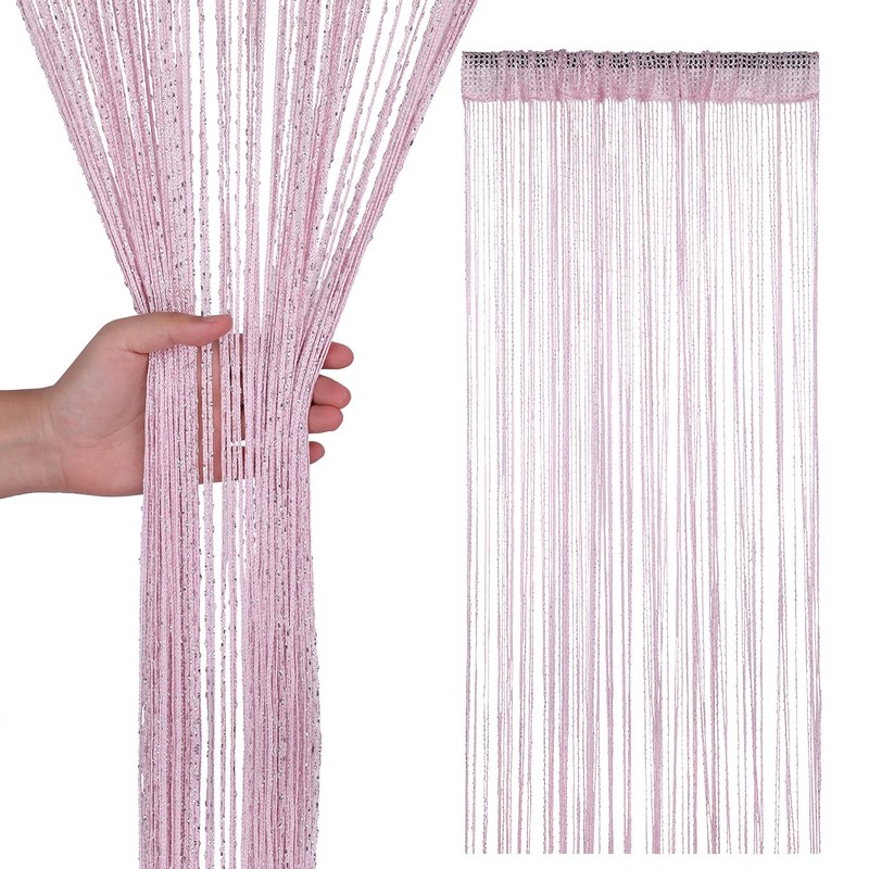Glitter String Curtain Panel 200x90cm – Sparkling Tassel Fly Screen,