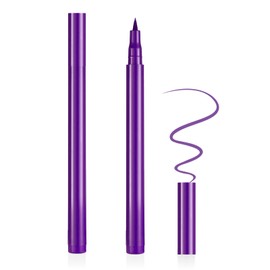 Aomig 24-Hour Waterproof Eyeliner, Precise Vegan Eyeliner, Flissy with Long-Lasting Hold, Smudge-Proof Formula, Eye-liner, Gentle Eyeliner for Sensitive Eyes, Perfect for Daily Makeup Artists (Purple,