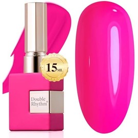Double Rhythm- Esmalte de uñas en gel de 15 ml, puro y transparente, mismo color, mismo frasco, esmalte en gel para manicura artística, salón de