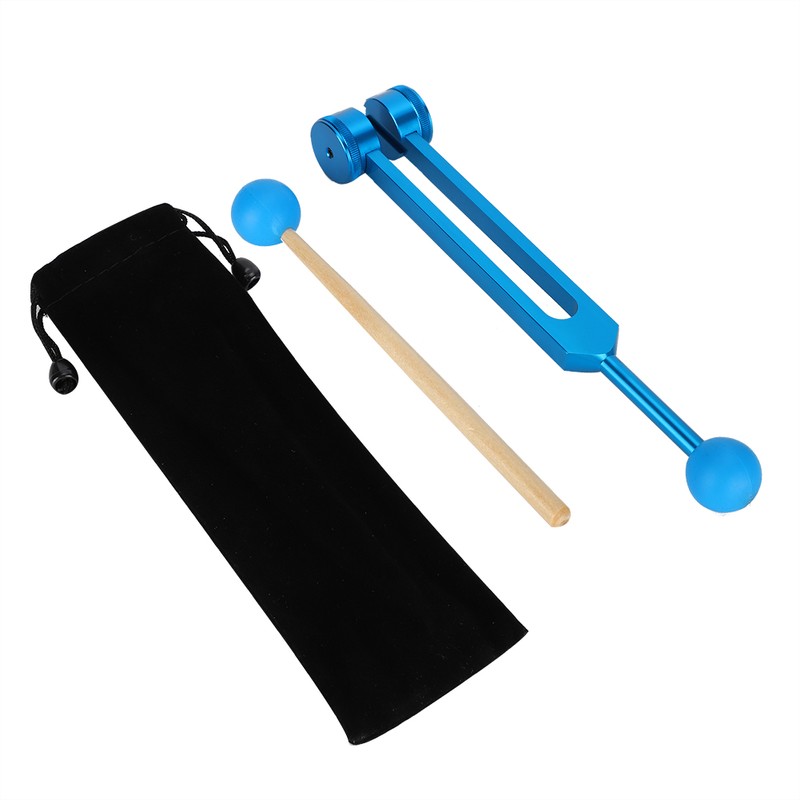 136.1HZ Aluminum Alloy Tuning Fork Wood Hammer Ball Sound Healing