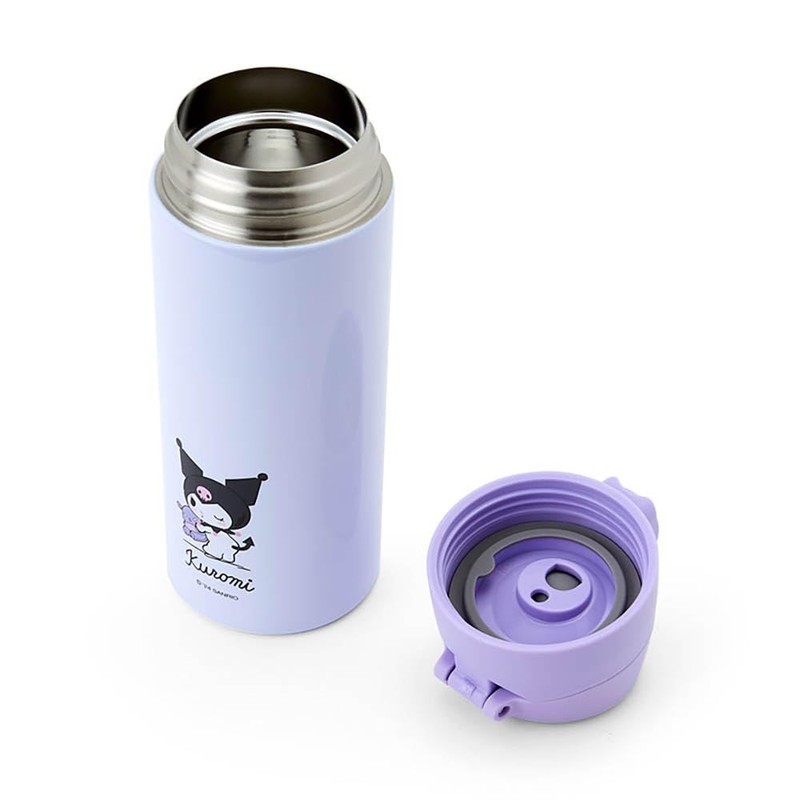 Sanrio 389366 One-Touch Stainless Steel Bottle, Chromi, Capacity: 12.5 fl