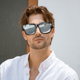 URUMQI Women's Polarized Fit Over Sunglasses Oversized Square Sun Shades UV Protection