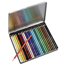 STABILOaquacolor Metal Box of 24 Colours - Aquarellable Coloured Pencil