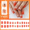 Thanksgiving Day Press on Nails Medium Square Artificial Acrylic Nail