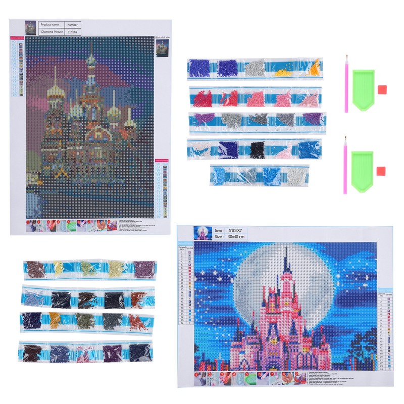 DIY Diamond Painting Kit Castle Embroidery Arts Craft Picture for