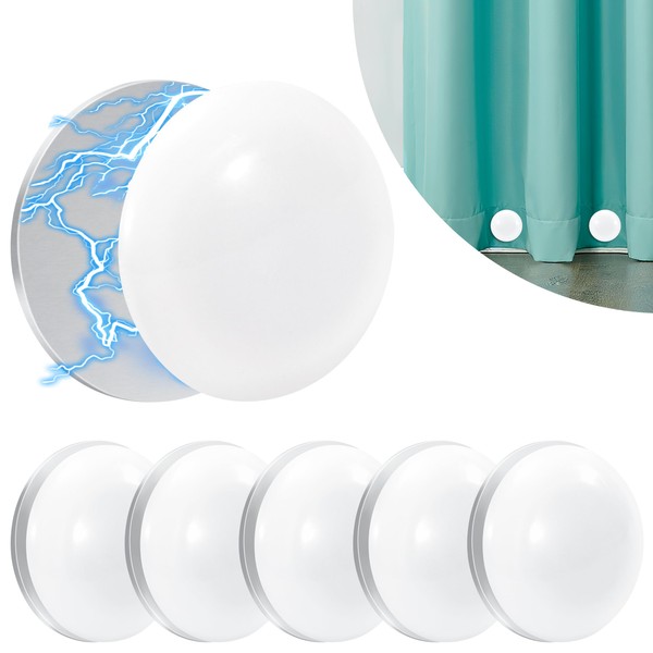 Heveer Curtain Weights Magnetic Shower Curtain Weights Round Shower Curtain