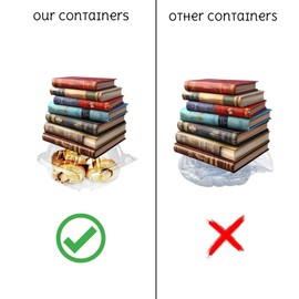 Laylaxy 50pcs Extra Strong Take Out Plastic Containers, Disposable Clamshell Food Cake Containers with Lids, Clear Plastic Clamshell Food Boxes To Go for Dessert, Cakes, Cookies, Salads, Pasta, Sandwiches