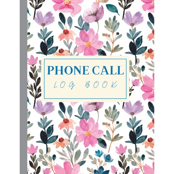 Phone Call Log Book: Phone Call Voicemail Recording Notebook Over