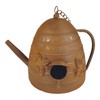 Metal Teapot Bird House in Rust Effect for Hanging