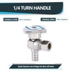 (Pack of 2) Seelink Pex Crimp 1/4 Turn Angle Stop