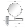 OVENTE 7" Wall Mounted Makeup Mirror with 1X/7X Magnification, Double
