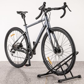cyclists Indoor Bike Floor Stand - Bike Rack Floor Parking for Garage/Home - Bike Storage Bicycle Parking Rack Fit 20”-29” Mountain Road Bikes (For 1 Bike)