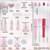 SUNNYCLUE DIY 12 Sets Valentines Day Pen Making Kit Beadable
