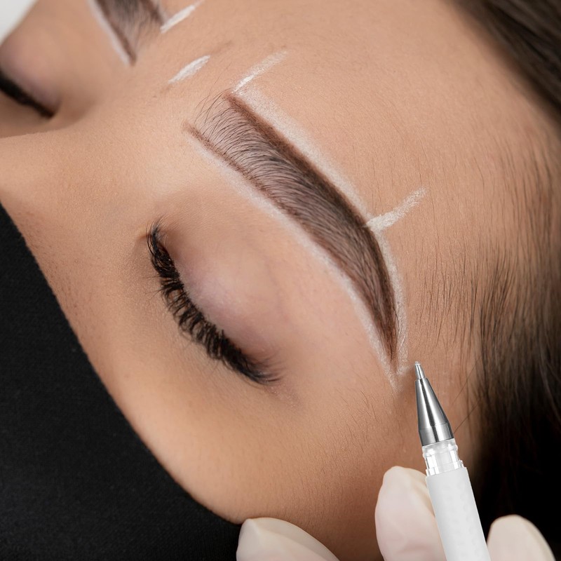 Mabor Brow Mapping Pen, 4Pcs Eyebrow Microblading Marker Pens with