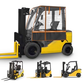 Forklift Cover All-Weather All-Season Use, Universal Type,EVA Transparent Material， Forklift Cover fits Most Standard forklifts，600D Oxford Cloth Waterproof, UV Protection, Dustproof