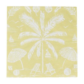 Caspari Palms And Parasols Key Lime Luncheon Napkins - 20 Luncheon Napkins per Pack