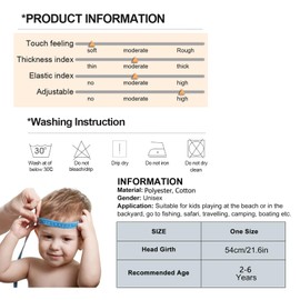 Jupsk Kids Adjustable Sun Hat, Toddler Bucket Hats, Multicolour, One Size, Unisex, Summer, Foldable, High Sun Protection, Children's Foldable Hat Outdoor Play Hats