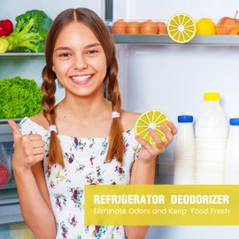 AERKINE Fridge Deodorizer Odor Eliminator - Refrigerator Cleaner Freshener For Home, Smell Remover For Kitchen, More Effective Than Baking Soda Bamboo Air Purifier Bags