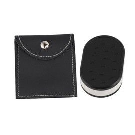 Metal Haptic Push Card Slider Toy for Adults Fingertip Relief Stress Anxiety Fishscale Pattern Magnetic Slider Black