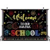 Welcome School Backdrop - First Day Banner Large Fabric Poster