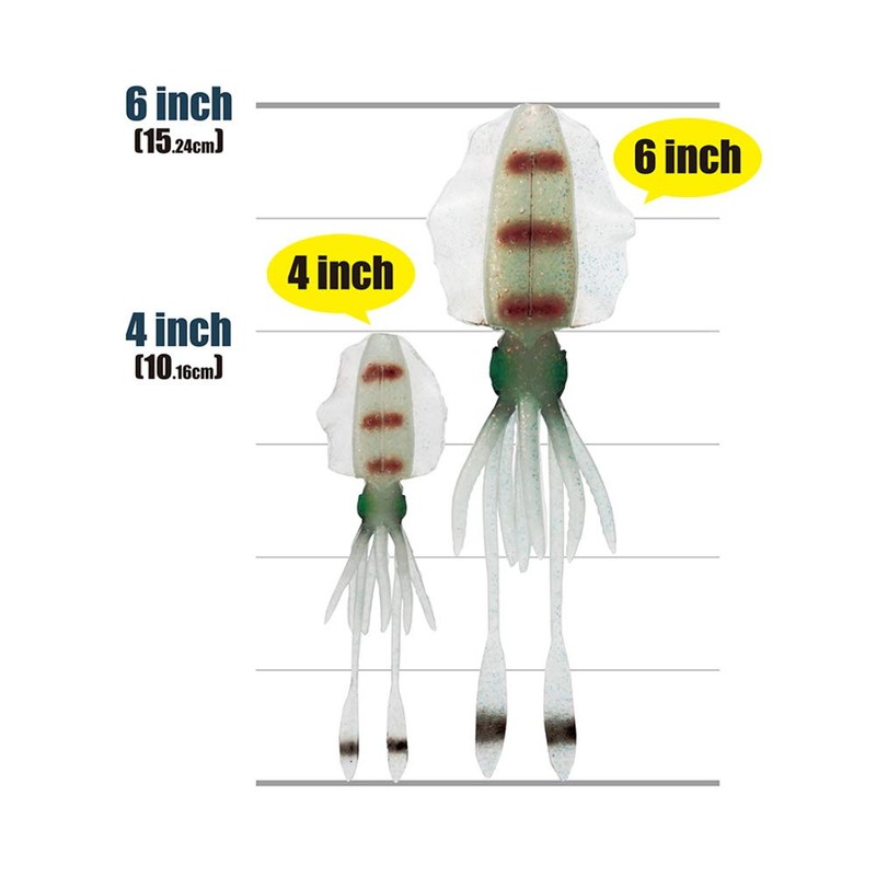 Viseo Real Bait Squid, 4 Inch, Border Pink Clear