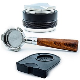 Evergreen Coffee | 54mm Bottomless Portafilter + 53mm Coffee Distributor & Tamper + Tamp Mat | Designed for the Breville Barista Express Pro touch| Bonus Filter Basket