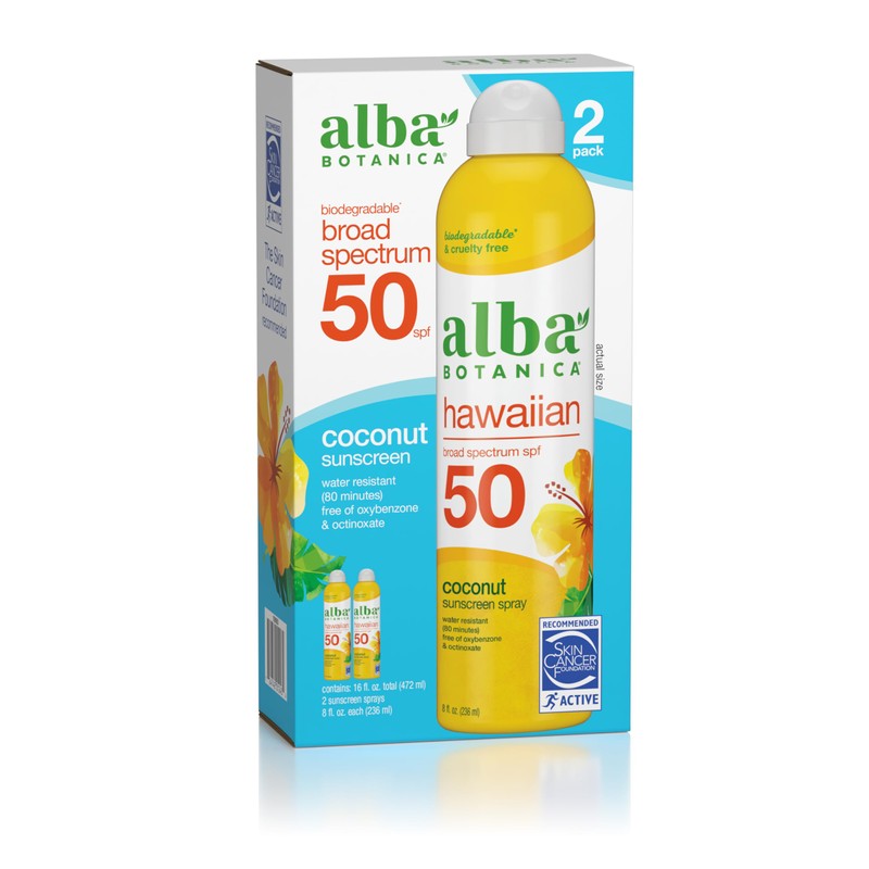 Alba Botanica Protector solar de coco hawaiano, protector solar SPF
