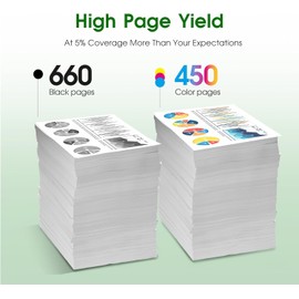 Statago 62XL Ink Cartridges Combo Pack Replacement for HP Ink 62 62XL Ink for HP Envy 5540 5549 5640 5660 7640 7645 for OfficeJet Mobile 250 200 for OfficeJet 5740 5741 8040 (1 Black 1 Tri-Color)