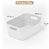 Small Plastic Storage Basket with Handles, Durable Organizer Bin, Open-Top