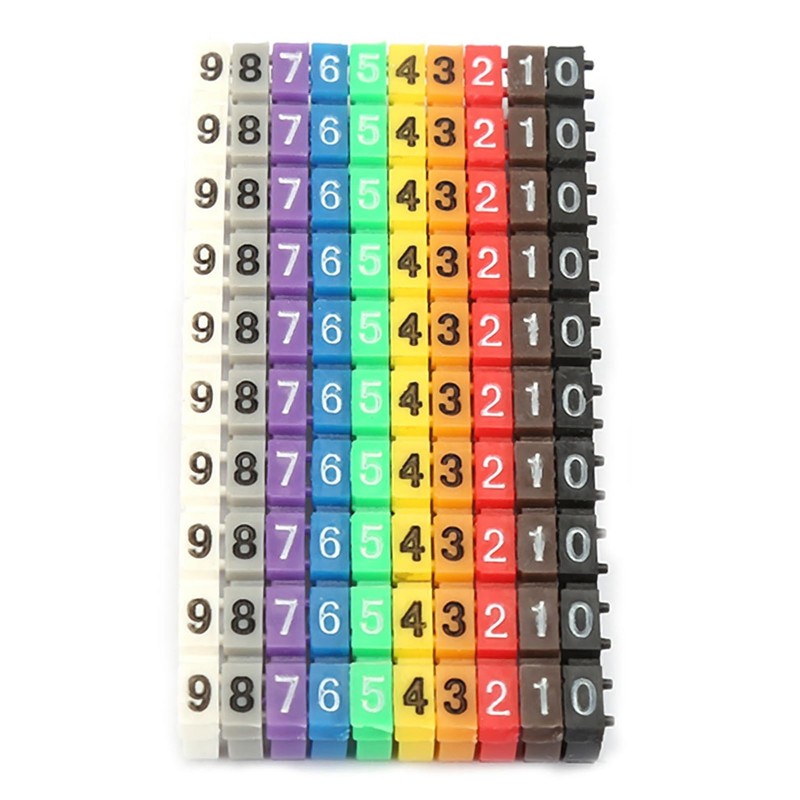 Chazcool Wire Number Labels, Wire Labels Wire Markers, Clip on