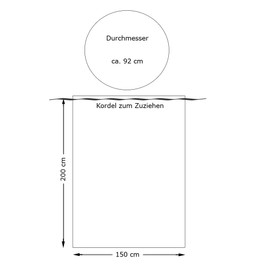 1 Fruit Protection Bag with Drawstring, for Protection Against Wasp Breed, Birds, Snails, Cherry Vinegar Fly and Other Insects. Grape Protection, Organza Bag (Dark Green, 200 x 150 cm, Diameter 92 cm)