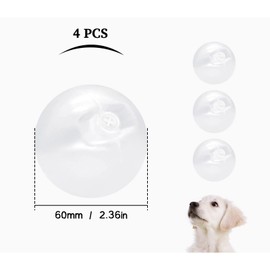 WishLotus 4pcs Squeakers, 60mm Plastic Squeakers for Dog Toys, Toy Noise Maker Insert Replacement for Repairing Old Toys & Sound Again Pet Supply (60mm)