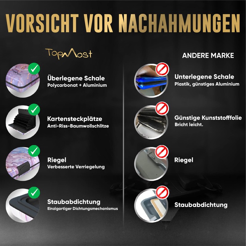 TopMost RFID Blocking Aluminium Wallet Credit Card Holder for Men