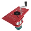 Premium Aluminum Router Table Insert Plate, Red and Black, Aluminum
