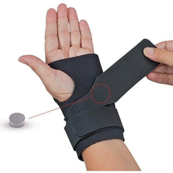 Comfort Cool Ulnar Booster Support Provides Compression for Ulnar Sided Wrist Pain. TFCC Tear Triangular Fibro-Cartilage Complex Injuries, Tendonitis or Repetitive Use Injury. Right Medium in Black